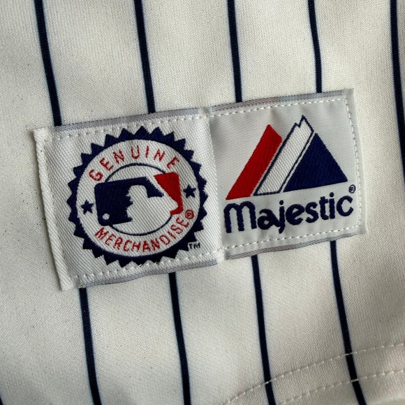 Vintage Majestic New York Yankees MLB Pinstripe Baseball Jersey Mens NY ( USA) - Picture 9 of 11
